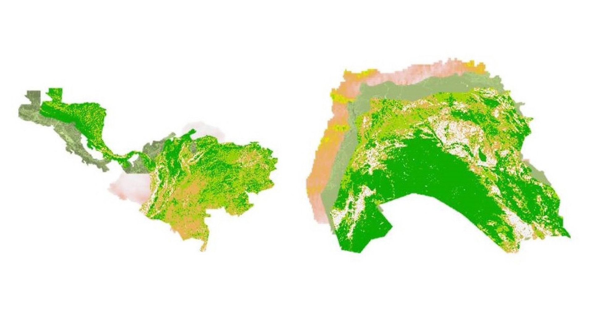 Levant & Central America study regions for drought monitoring. Image Credit: Levant & Central America Climate II Team.