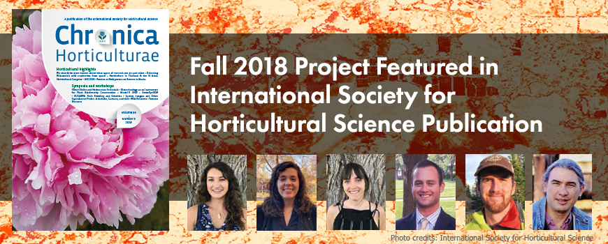 Fall 2018 Project featured in International Society for Horticultural Science Journal