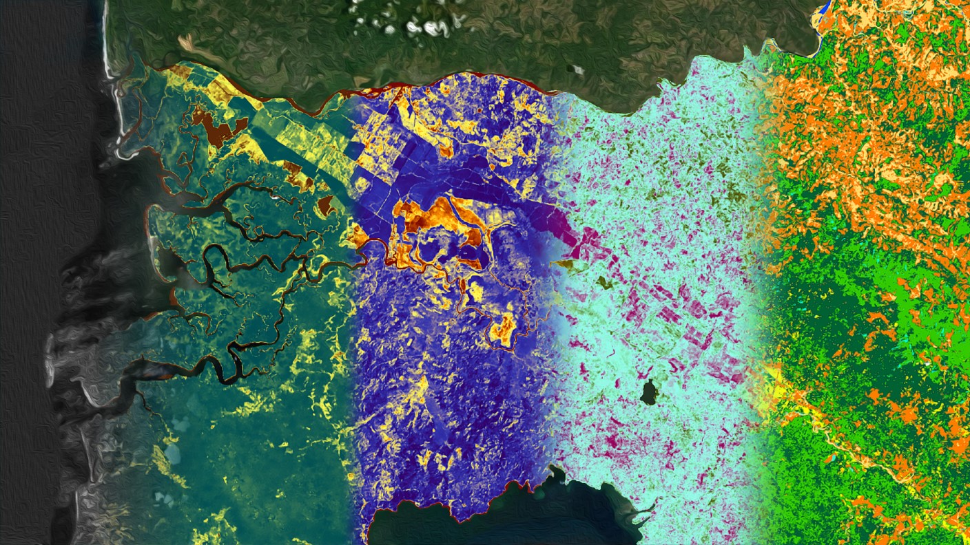 Website image of the Talamanca-Osa Ecological Forecasting project from spring 2019 depicting various spectral indices used in the project methods. Image credit: NASA DEVELOP